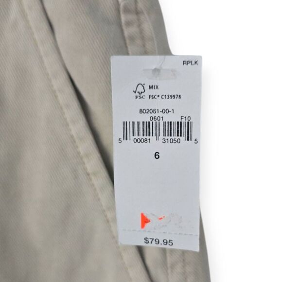 NWT GAP Jeans Womens 6 90s Loose Kahki Beige Straight Leg Baggy Stretch Cotton - Picture 3 of 4